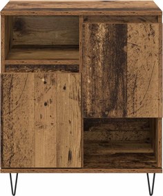 vidaXL Πλαϊνό γραφείο 2 pcs Παλιό ξύλο 60 x 35 x 70 cm
