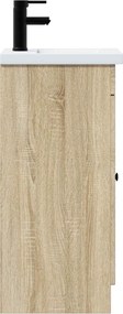 vidaXL Καθρέφτης μπάνιου με νιπτήρα Sonoma Δρυς 42 x 40 x 84,5 cm