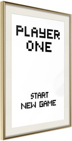 Αφίσα - Player One - 30x45 - Χρυσό - Με πασπαρτού