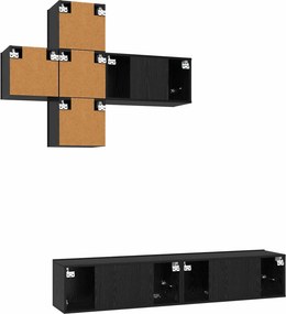 vidaXL Σετ επίπλου τηλεόρασης Επιτοίχιο 3 pcs Επεξεργασμένο Ξύλο