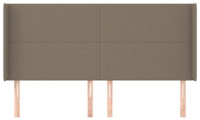 vidaXL Κεφαλάρι με Πτερύγια Taupe 163x16x118/128 εκ. Υφασμάτινο