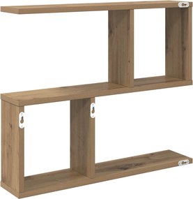 vidaXL Ράφι Τοίχου Artisan Δρυς 60 x 12 x 50,5 εκ Επεξεργασμένο Ξύλο