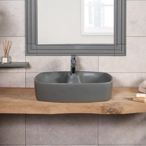 Amorgos Anthracita Matt 60x43 - Επιτραπέζιος νιπτήρας