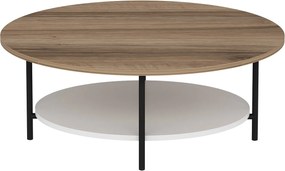 Τραπεζάκι Σαλονιού Δρυς / Λευκό ELIS 90x60x36