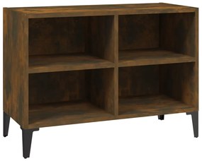 vidaXL Έπιπλο Τηλεόρασης Καπνιστή Δρυς 69,5x30x50 εκ & Μεταλλικά Πόδια