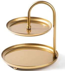 Διακοσμητική Εταζέρα Kormen 247HFM1129 Φ20x21cm Gold Aberto Design Μέταλλο
