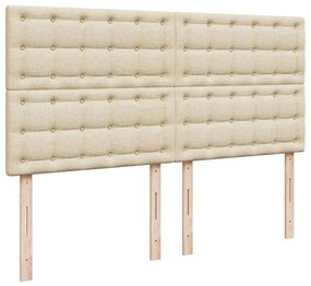 ΚΡΕΒΑΤΙ BOXSPRING ΜΕ ΣΤΡΩΜΑ ΚΡΕΜ 200X200 ΕΚ. ΥΦΑΣΜΑΤΙΝΟ 3292182