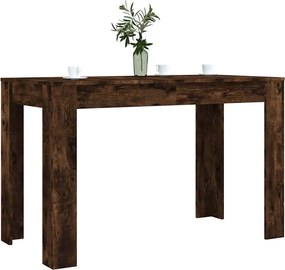 vidaXL Τραπέζι Τραπεζαρίας Καπνιστή Δρυς 120x60x76 εκ. Επεξ. Ξύλο