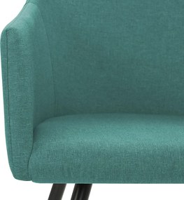 vidaXL Καρέκλες Τραπεζαρίας 2 τεμ. Πράσινες Υφασμάτινες