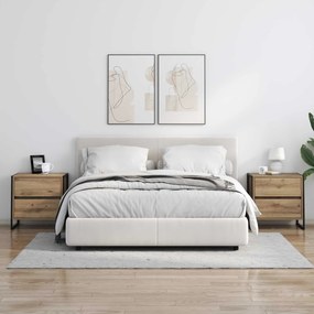 vidaXL Κομοδίνο 2 τμχ. Artisan Δρυς 50 x 39.5 x 50 εκ.