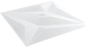 vidaXL Πάνελ Τοίχου 12 Τεμ. Σχέδιο Αστέρι Λευκά 50x50 εκ. 3 μ² από XPS