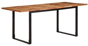 vidaXL Τραπεζαρία Κήπου 180 x 90 x 75 εκ. από Μασίφ Ξύλο Ακακίας