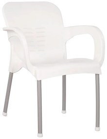 Καρέκλα Κήπου Λευκό PP 60x50x80xcm