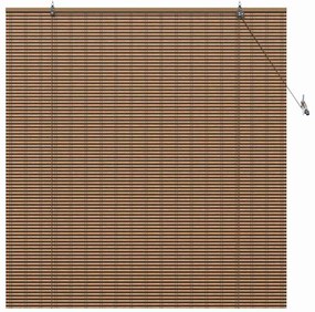 vidaXL Ρολό Παραθύρου Γεωμετρικό Καφέ 140 x 160 cm Μπαμπού