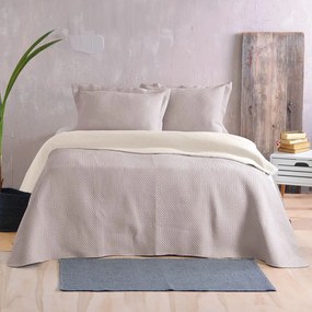 Κουβερλί Allure 02 Double Face (Σετ 2τμχ) Beige-Ecru Ρυθμός Μονό 160x240cm Microfiber