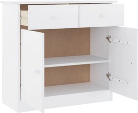 vidaXL Ντουλάπι ALTA Λευκό 77 x 35 x 73 εκ. από Μασίφ Ξύλο Πεύκου