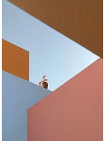 Πόστερ, Angular Afternoon, 30x40, Καφέ/Γαλάζιο, Sustainable Paper, PAPER COLLECTIVE