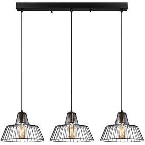 Φωτιστικό Οροφής - Ράγα Hakcu 942FLG1444 100x30x116cm 3xE27 40W Black-Gold Opviq