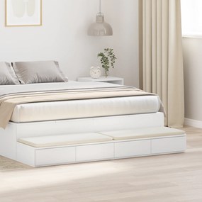 vidaXL Συρτάρια Κρεβατιού Λευκό 150x36,5x16,5 εκ Επεξεργασμένου Ξύλου