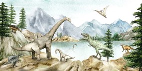 Dino Dreams Ταπετσαρια Τοιχου Μπεζ Επιθυμητη Διασταση