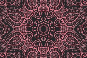 Εικόνα Mandala με ινδικό μοτίβο σε ροζ - 90x60