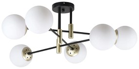 Φωτιστικό Οροφής Πολύφωτο Homelighting Cross 77-8180 Black