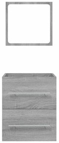 vidaXL Ντουλάπι Μπάνιου με Καθρέφτη Γκρι Sonoma 41x38,5x48 εκ.