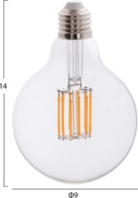 ΛΑΜΠΤΗΡΑΣ GLOBO LED FILAMENT 12W E27 3000K ΔΙΑΦΑΝΟΣ HM4049.01