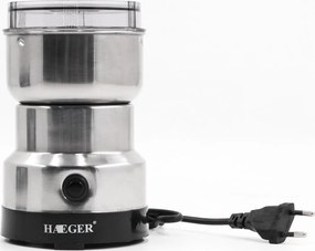 Haeger HG-7113 Ηλεκτρικός Μύλος Καφέ 200W με Χωρητικότητα 85gr Ασημί