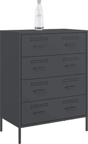 vidaXL Μπουφές Ανθρακί 68x39x89 εκ. από Ατσάλι