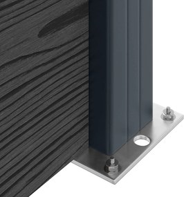 vidaXL Πάνελ Φράχτη 6 pcs WPC και Αλουμίνιο Μαύρο