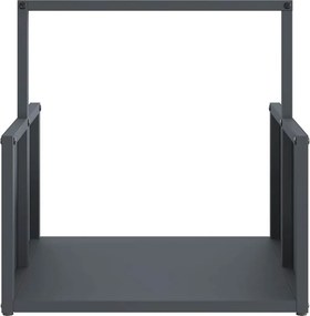 vidaXL Ράφι Καυσόξυλων Ανθρακί 40x40x40 εκ. Χάλυβας ψυχρής έλασης