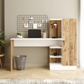 Γραφείο ArteLibre CAMDEN Πεύκο-Λευκό Μοριοσανίδα 152.3x40x120cm