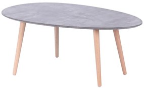 Τραπέζι σαλονιού HAMILTON pakoworld χρώμα γκρι cement-φυσικό 98x60x38εκ