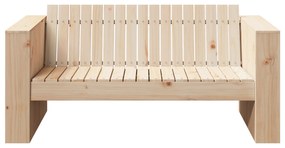 vidaXL Διθέσιος Καναπές Κήπου 134x60x62 εκ. Μασίφ Ξύλο Πεύκου
