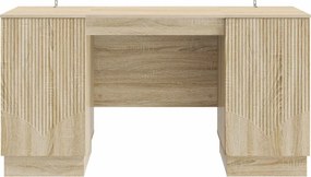 vidaXL Γραφείο Sonoma Δρυς 142,5 x 50 x 75 εκ. Επεξεργασμένο Ξύλο