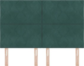 vidaXL Κεφαλάρι Σκούρο Πράσινο 160 cm Βελούδο