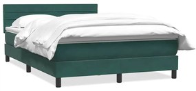 Κρεβάτι Boxspring με Στρώμα Σκούρο Πράσινο 160x210εκ. Βελούδινο - Πράσινο