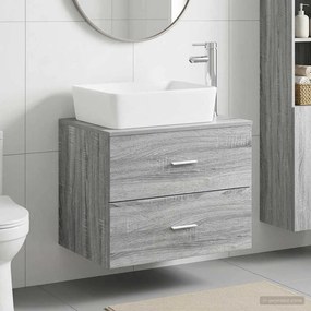 vidaXL Σετ Επίπλων Μπάνιου Γκρι Sonoma Επεξεργασμένο Ξύλο