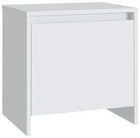 vidaXL Κομοδίνο Λευκό 45 x 34 x 44,5 εκ. από Μοριοσανίδα