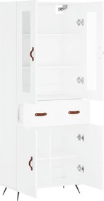 vidaXL Ντουλάπι Λευκό 69,5x34x180 εκ. από Επεξεργασμένο Ξύλο