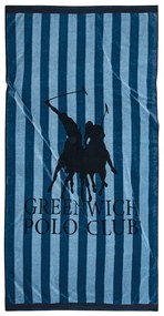 Πετσέτα Θαλάσσης 3855 Blue Greenwich Polo Club Θαλάσσης 90x180cm 100% Βαμβάκι