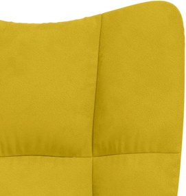 vidaXL Πολυθρόνα Relax Κίτρινο Μουσταρδί Βελούδινη