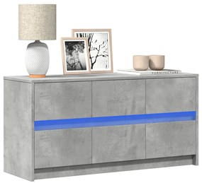 vidaXL Έπιπλο Τηλεόρασης με LED Γκρι Σκυρ. 100x34x50 εκ. Επεξ. Ξύλο