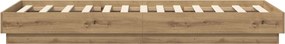 vidaXL Κρεβάτι δαπέδου Artisan Δρυς 80 x 200 cm Επεξεργασμένο Ξύλο