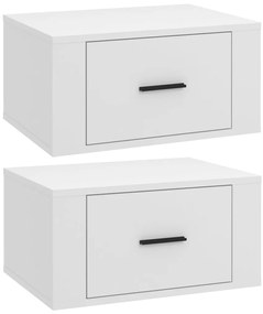 vidaXL Κομοδίνα Επιτοίχια 2 τεμ. Λευκά 50x36x25 εκ.