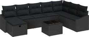 vidaXL Σετ Καναπέ με μαξιλάρι 8 pcs συνθετικό ρατάν