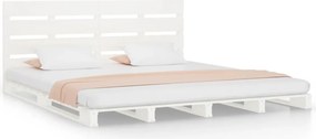 vidaXL Σκελετός Κρεβ. Χωρίς Στρώμα Λευκό 160x200 εκ Μασίφ Πεύκο