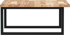 vidaXL Ράφι Νιπτήρα Τοίχου από Ατσάλι / Μασίφ Ξύλο Ακακίας