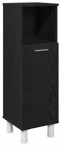 vidaXL Ντουλάπα Μπάνιου Μαύρη Οξυά 30 x 30 x 95 cm Επεξεργασμένο ξύλο